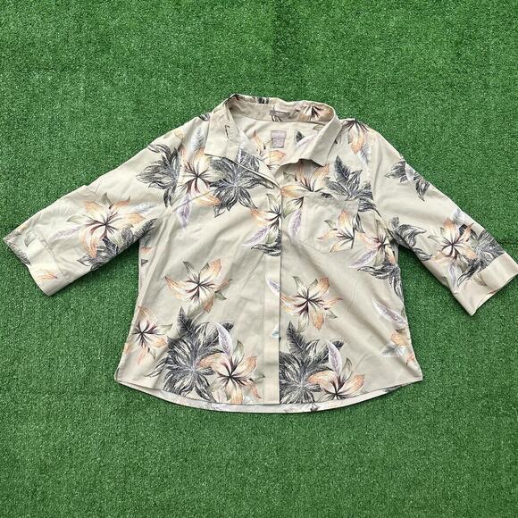 Chico's Tops - Chico's Tropic Floral Button-Up Blouse